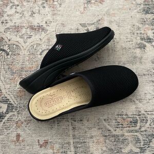 Fly Flot Mesh & Leather Comfort Clogs Made in Italy Black EU 39 Size 8
